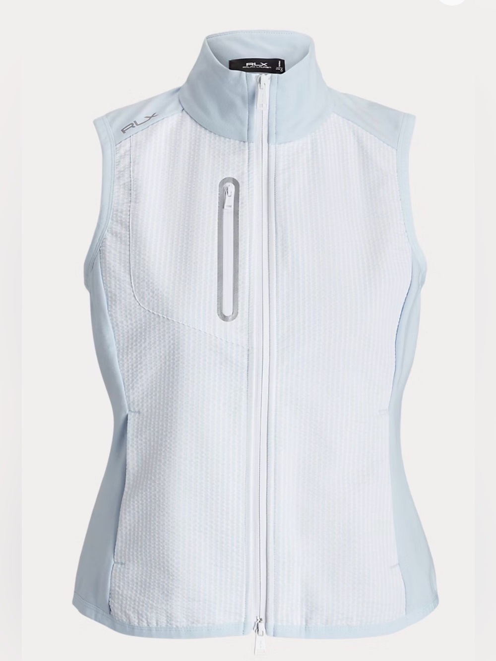 RLX Ralph Lauren Women's Performance Full Zip Sleeveless Vest OXFORD BLUE XL NWT